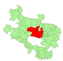 Extensión del municipio en la provincia