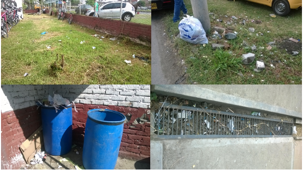 Bolsas de basura en la calle