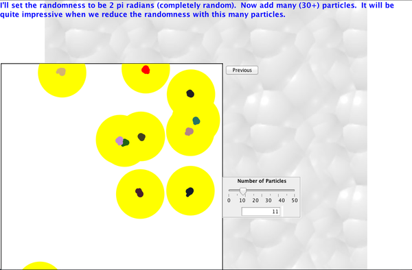 Self-Driven Particle Model Screenshot