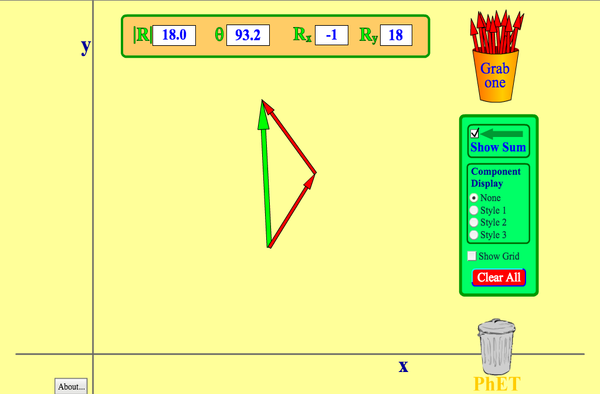 Vector Addition Screenshot